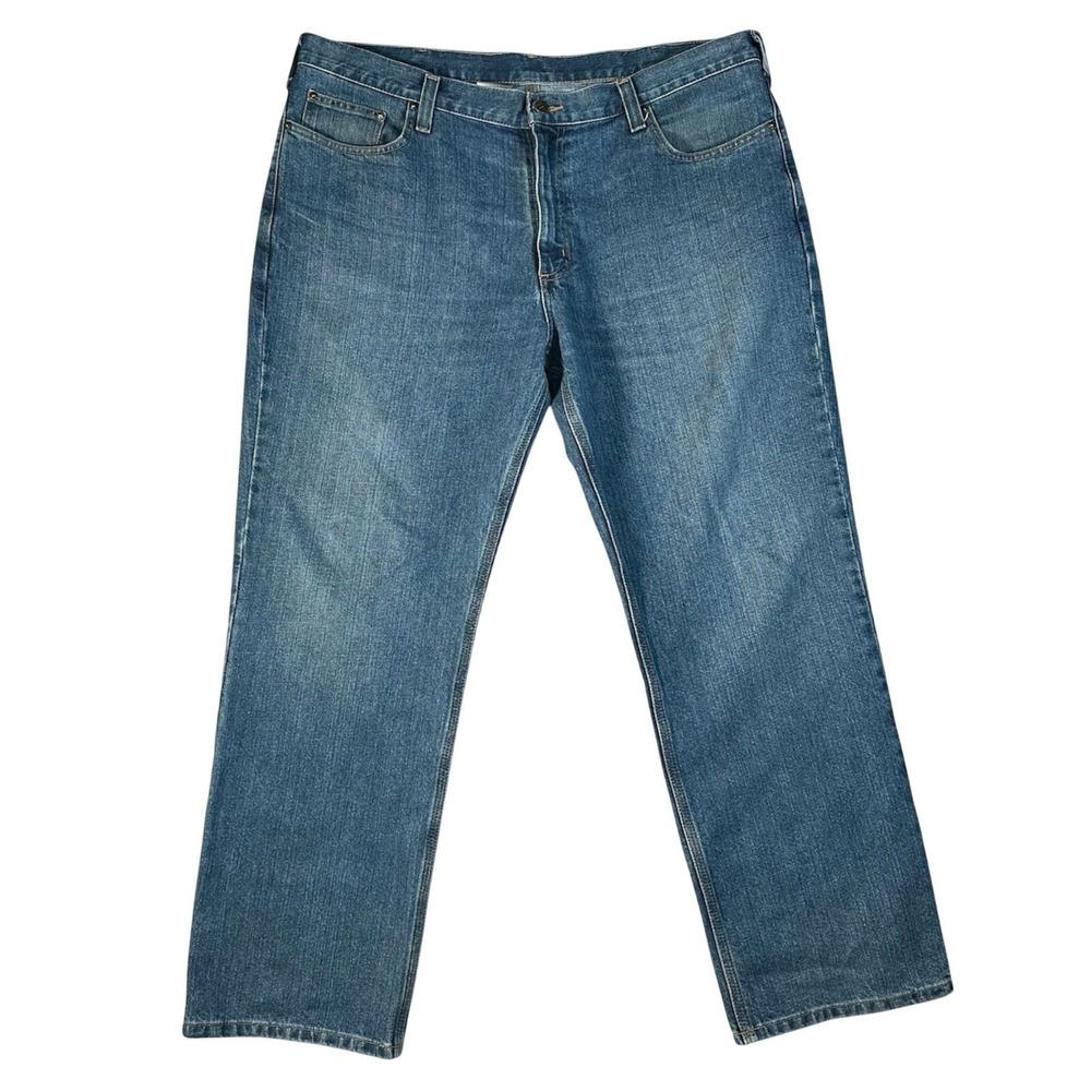 Carhartt Mens Relaxed Fit Jeans Medium‎ Wash Blue Denim 41x30